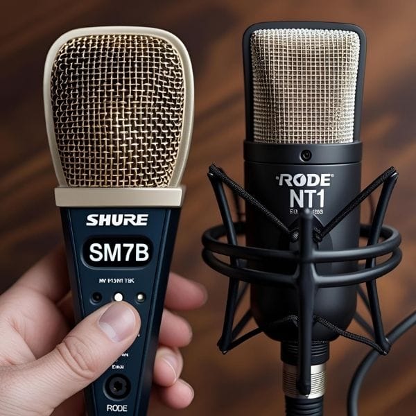 Shure SM7B and the Rode NT1